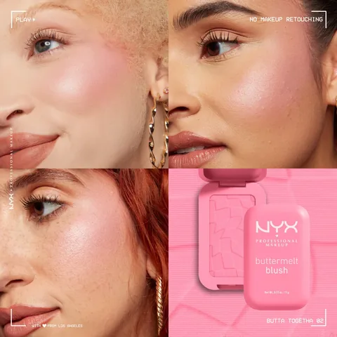 Nyx Professional Makeup Buttermelt Blush Creamy Powder Blush Butta Together