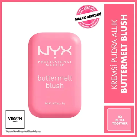 Nyx Professional Makeup Buttermelt Blush Creamy Powder Blush Butta Together