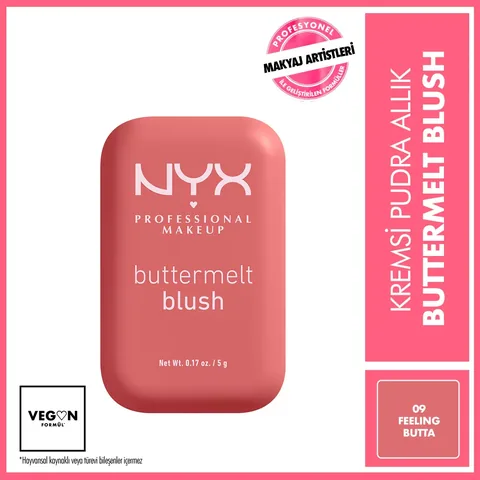 Nyx Professional Makeup Buttermelt Blush Creamy Powder Blush 09 feelin Butta