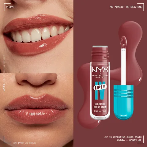 NYX ملمع شفاه ليب ايف من نييكس بروفيشنال ميك اب، لون هيدرا هوني