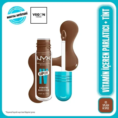 NYX Lip I.V. Vitamin-Infused Gloss & Tint - Splash N Spice