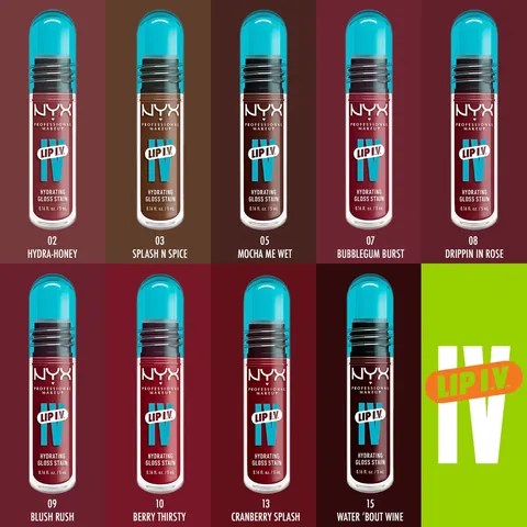 NYX Lip I.V. Vitamin-Infused Gloss & Tint - Bubblegum Burst