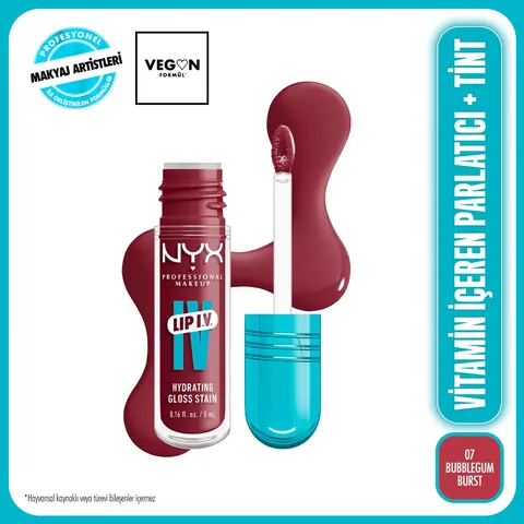 NYX ملمع شفاه ليب ايف من نييكس بروفيشنال ميك اب، لون العلكة، بروستد