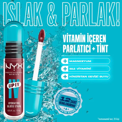 NYX أحمر خدود نيكس بروفيشنال ميك أب ليب آي في ملمع شفاه تينت ريدي