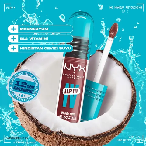 Nyx Professional Make Up Lip Iv Lip Gloss Tint Berry Thirsty