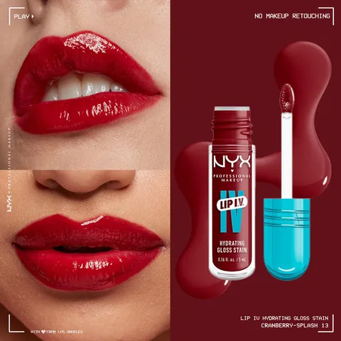 NYX ملمع شفاه ليب 4 من نيكس بروفيشنال ميك أب، لون كرانبيري سبلاش