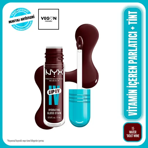 NYX ملمع شفاه ليب ايف من نييكس بروفيشنال ميك اب، لون مائي، لون نبيذي