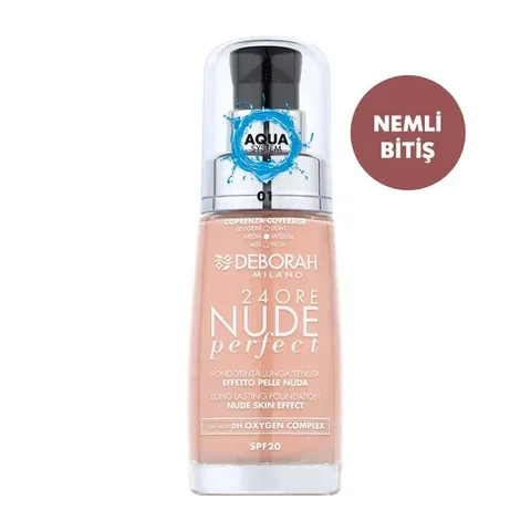 Deborah 24Ore Perfect Nude Foundation - Nr. 01 Hell, 30ml