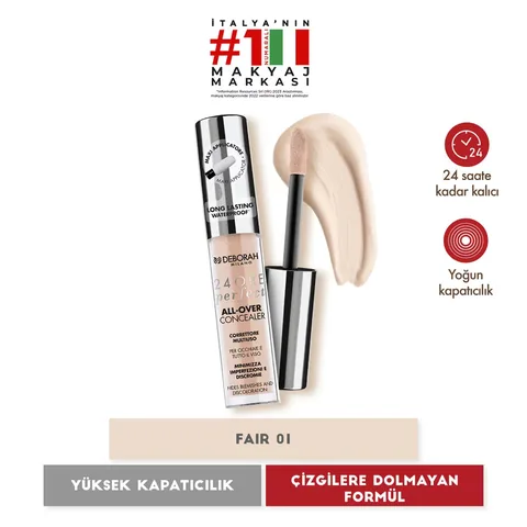 Deborah 24 ore All Over Concealer Waterproof 01 fair