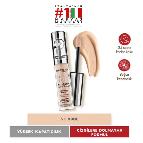 Deborah 24Ore Waterproof Concealer - 3.1 Nude