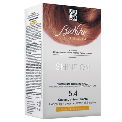 Набор для окрашивания волос Bionike Shine On Светлый медный коричневый № 5.4
