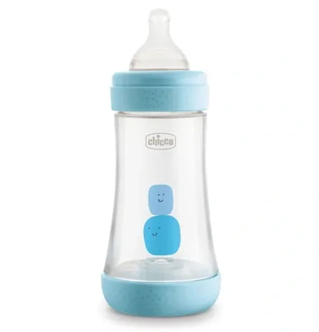 Система Chicco Intui-flow 5 perfect 2 м + бутылочка для кормления 240 мл - синяя