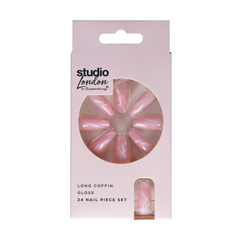 Superdrug Studio Kunstnägel Pink Marmor