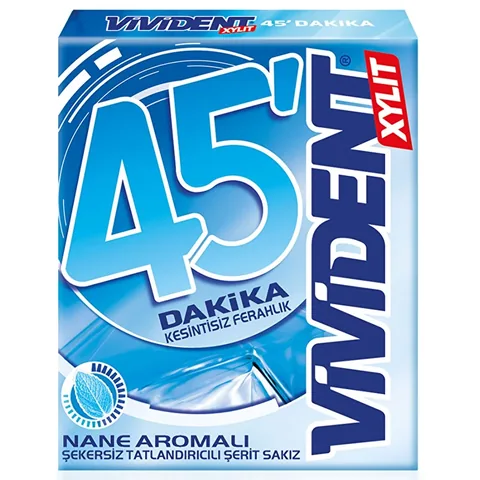 Vivident Kaugummi 45 Minuten Minze - 33g