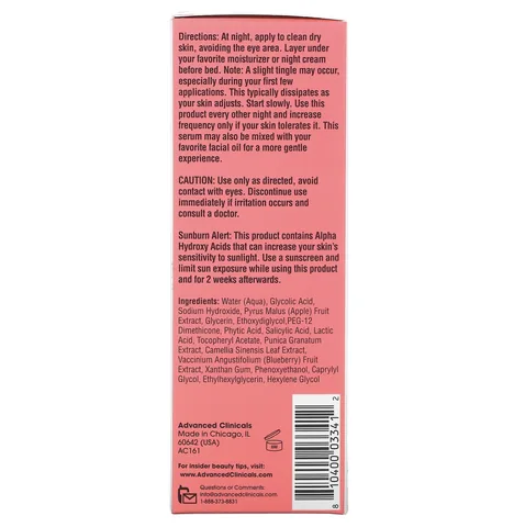 Advanced Clinicals 10% Glycolic Serum 52 ml