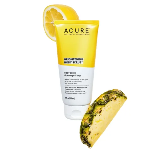 Body Brightening Scrub with Sea Salt and Niacinamide by Acure - 177 ml