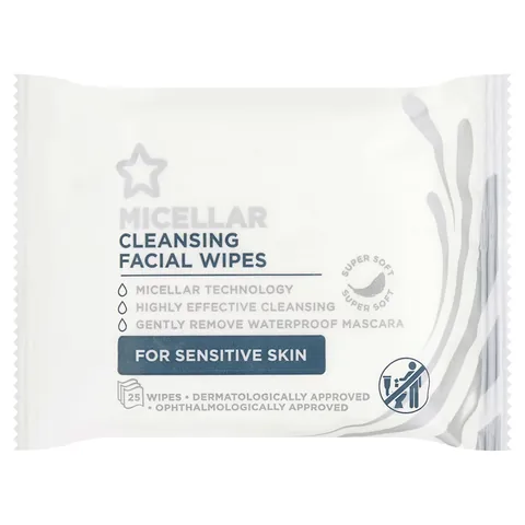 Superdrug Micellar Suda Facial Cleansing Wipes 25 pcs