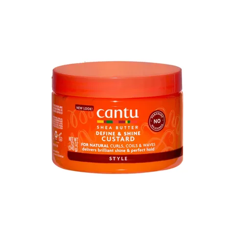 Cantu شيا بتر فور ناتشورال هير كاسترد لتحديد ولمعان الشعر من كانتو 340 جرام