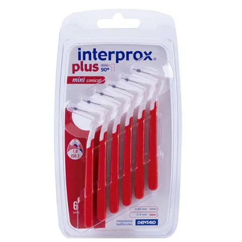 Dentaid INTERPROX Plus 2G MiniConical Blister 6 pcs - Red - N5251021