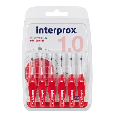 Dentaid INTERPROX 4G MiniConical Blister 6 pcs - Red - N31195