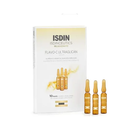Hyaluronsäure und Peptid Booster Serum für Hautfeuchtigkeit 10 Ampullen 2 ml von Isdin