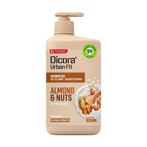 Dicora Urban Fit Shower Gel Vitamin B Almond And Hazelnut 825 ml