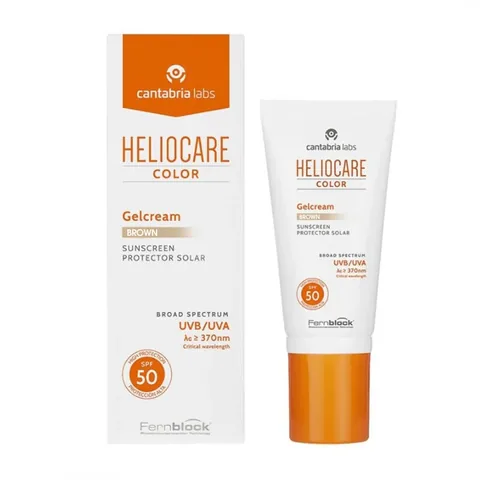 Heliocare هيليوكير كولور جل كريم بني ملون واقي من الشمس بعامل حماية من الشمس 50 50 مل
