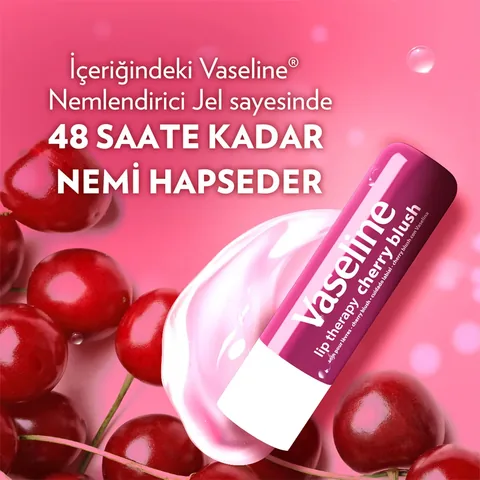 Vaseline فازلين ليب ثيرابي للعناية بالشفاه كريم الكرز أحمر الخدود 4.8 غرام