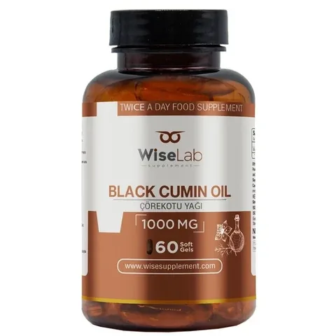 WiseLab 1000mg Schwarzkümmelöl - 60 Weichkapseln für das Wohlbefinden