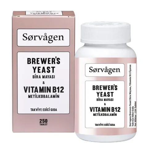 Sorvagen سورفاجين خميرة البيرة فيتامين ب12 250 قرصًا