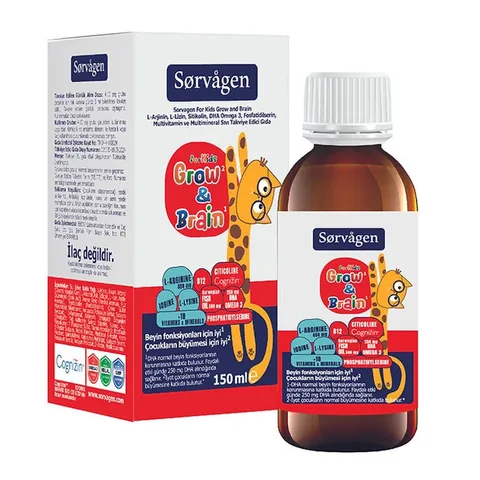 Sorvagen Grow and Brain For Kids Liquid Supplement 150 ml
