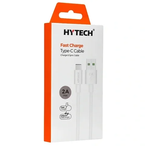 Кабель зарядный Type-C белый 1 м модель Hy-x105 от Hytech