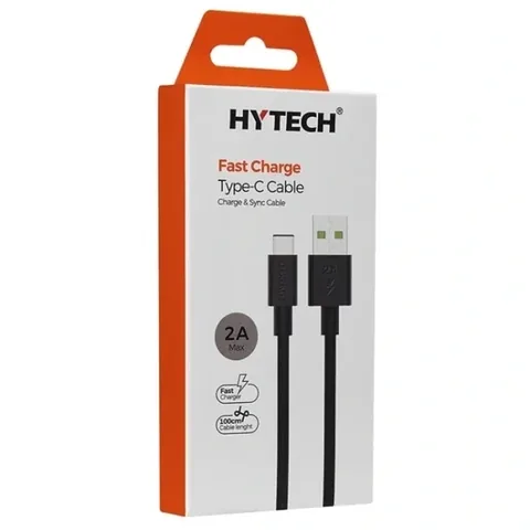 Кабель зарядный Type-C черный 1 м модель Hy-x105 от Hytech