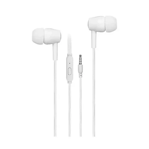 As1 Weiße In-Ear Kopfhörer mit Mikrofon für klare Anrufe & Musik