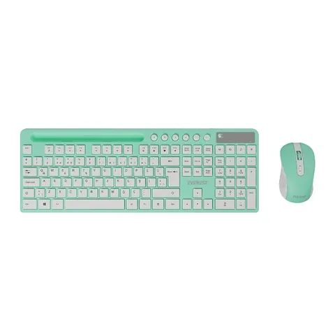 Everest Green Wireless Multimedia Tastatur- und Maus-Set KM-730