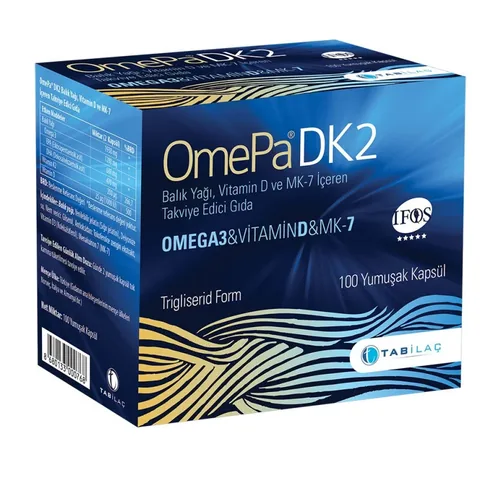 Omepa DK2 Omega 3 - Vitamin D - Menaq7 100 Soft Capsule