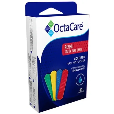 OctaCare Bunte Pflaster, 20 Strapazierfähige Stücke für Schnitte