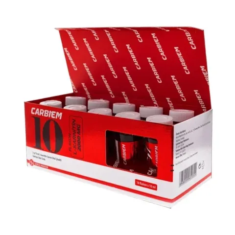 Carbiem L-Carnitin 2000mg Supplement - 10 Ampullen für Energie