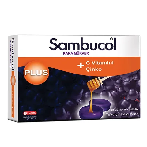 Sambucol Plus Black Elderberry Extract Food Supplement 20 Pastilles
