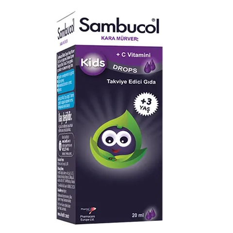 Sambucol قطرات سامبوكول للأطفال بنكهة البلسان الأسود 20 مل