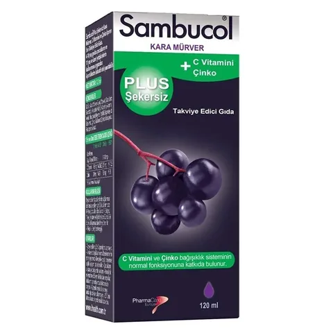 Sambucol Plus Sugar-free Vitamin C + Zinc Food Supplement 120 ml