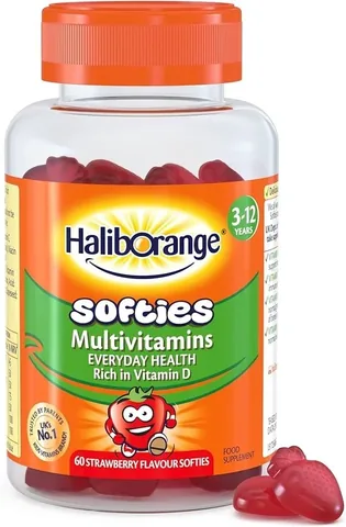 Haliborange فيتامينات متعددة بنكهة الفراولة هاليبورانج، 60 كبسولة