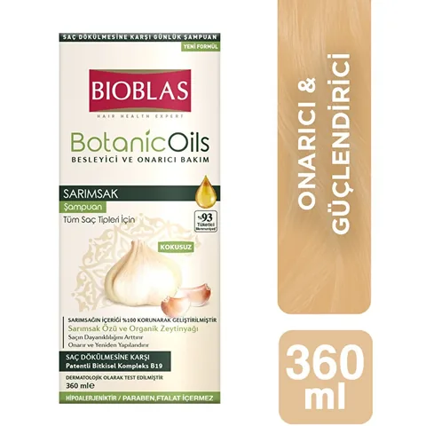 شامبو الثوم لجميع أنواع الشعر 360 مل من بيوبلاس Bioblas