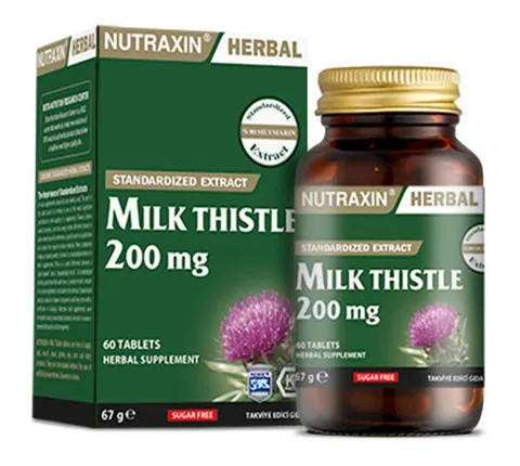 Nutraxin Herbal Milk Thistle 200mg 60 Capsules