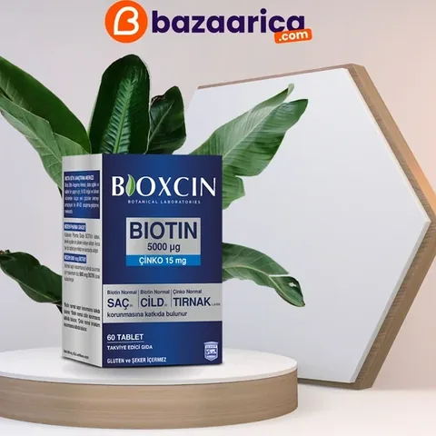Bioxcin Biotin 5000mg - Unterstützung für Haare, Nägel und Haut 60 Tabletten