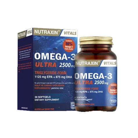 Nutraxin نيوتراكسين أوميجا 3 ألترا 2500 مجم 30 كبسولة هلامية