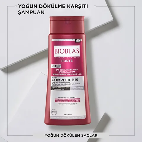 Bioblas Forte B19 Kräutershampoo gegen starken Haarausfall 360ml