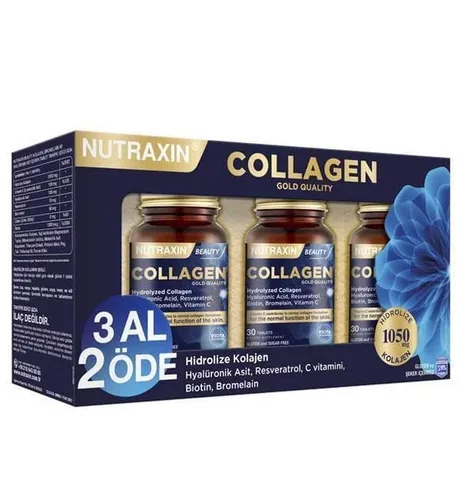 Nutraxin كبسولات الكولاجين المُحلل من نيوتراكسين بيوتي، 3 × 30 كبسولة اشترِ 3 وادفع 2