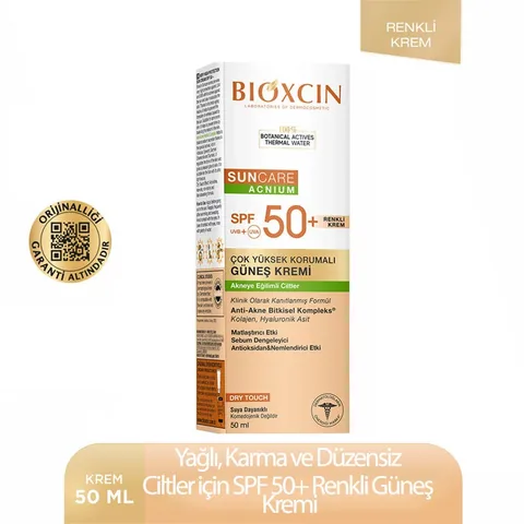 Bioxcin Suncare Acnium Tinted Spf50+ Sunscreen 50 ml