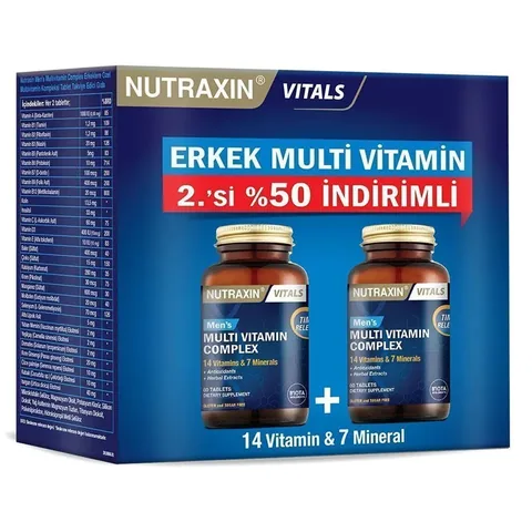 Nutraxin مجموعة نوتراكسين للرجال مجموعة الفيتامينات المتعددة خصم 2.50%